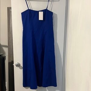 Zara Royal Blue Spaghetti Strap Midi Dress